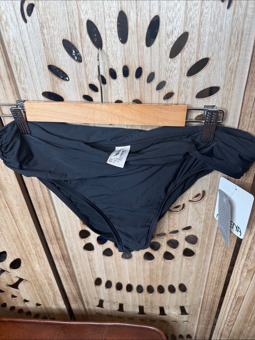 Athleta Black Women's Bikini Bottom - Ruched Sides